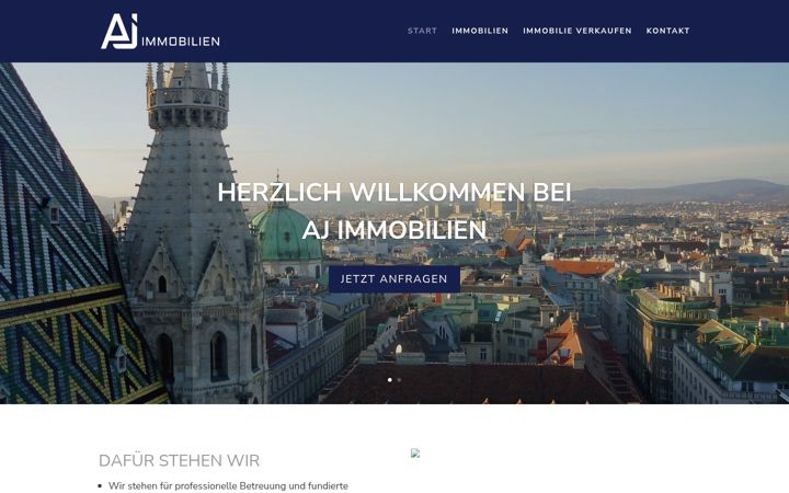 Screenshot of aj-immobilien.at
