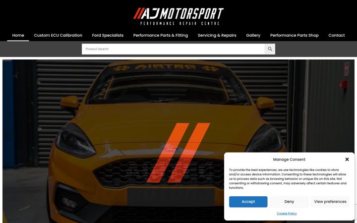 Screenshot of aj-motorsport.com