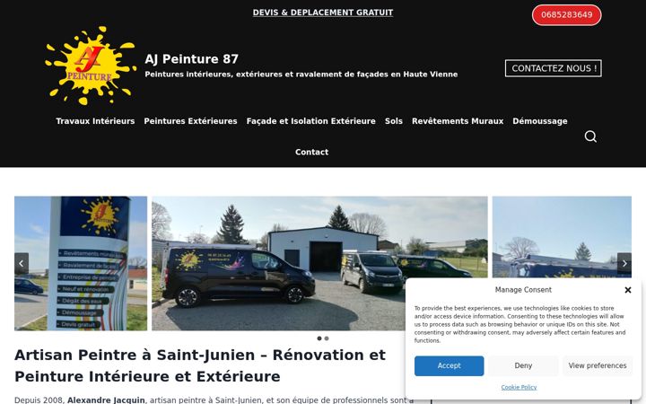 Skærmbillede af aj-peinture-87.fr