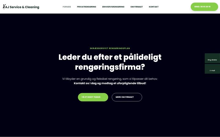 Ekrano kopija aj-service.dk