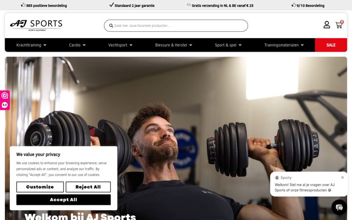 Ekrano kopija aj-sports.nl