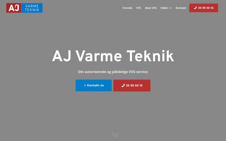Zrzut ekranu aj-varme.dk