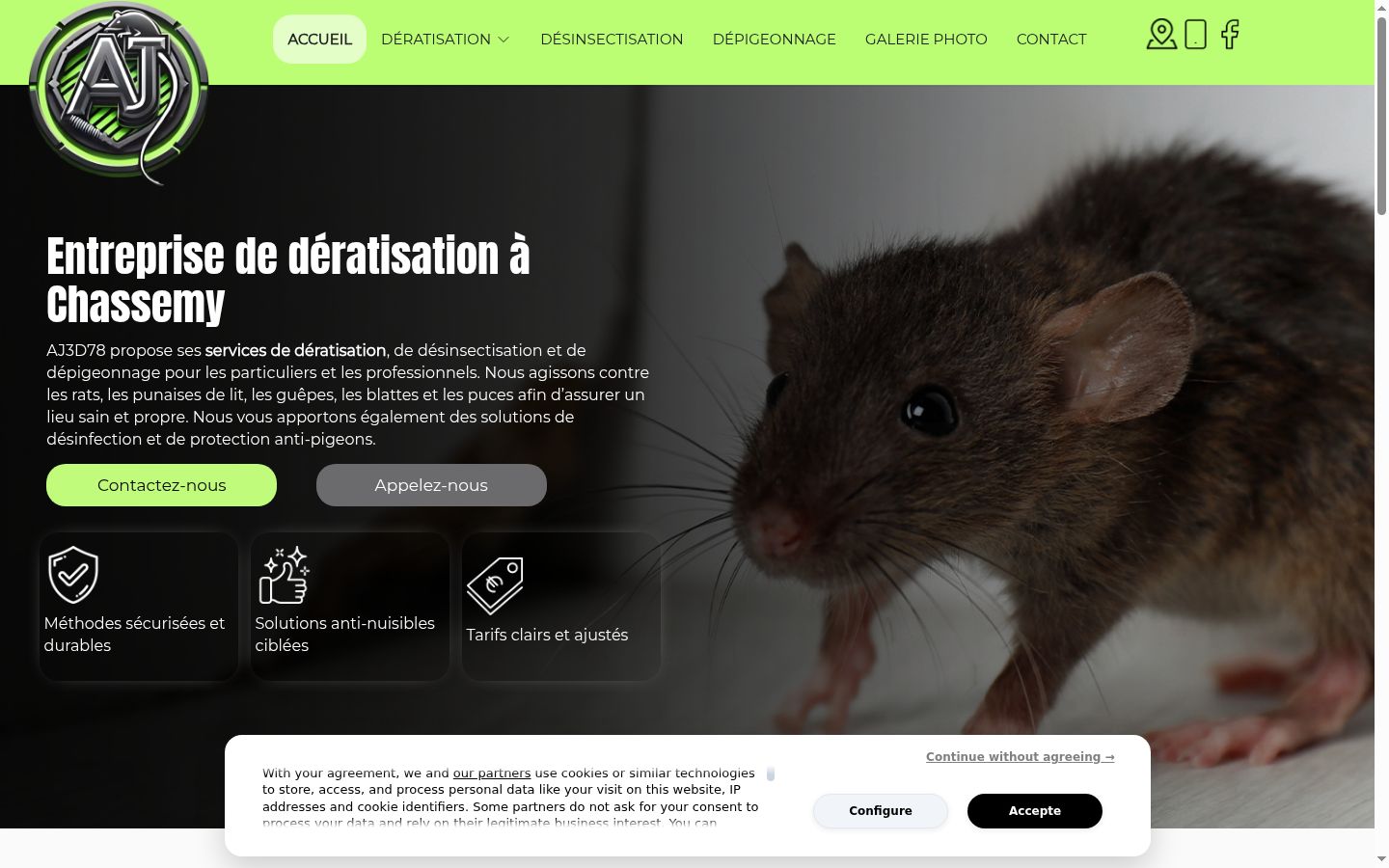 Screenshot del banner di consenso mostrato prima di qualsiasi interazione