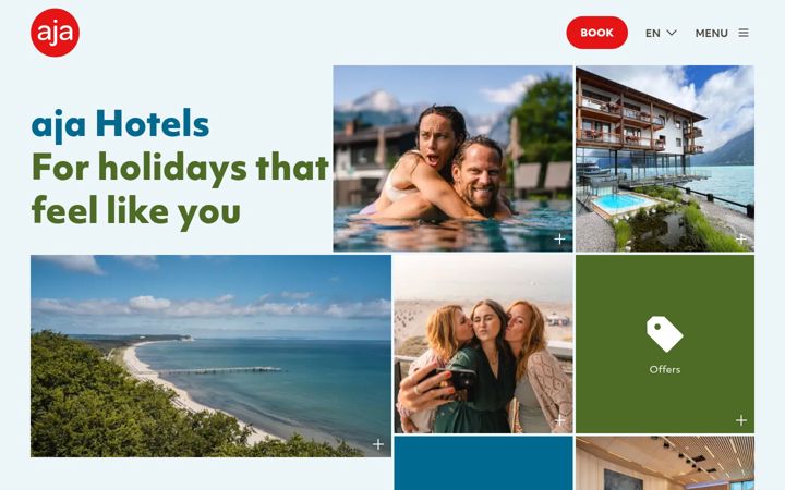 Screenshot of aja-hotels.com