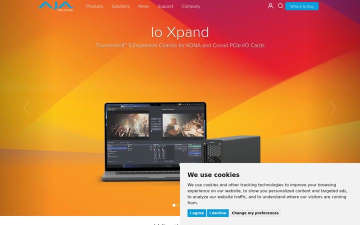 Screenshot of aja.com
