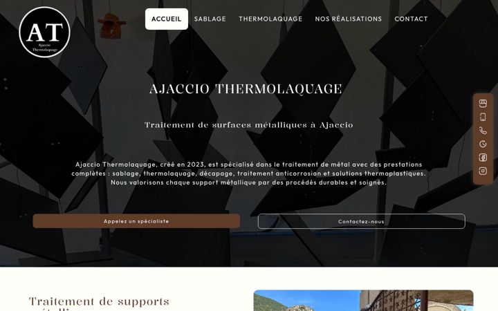 Screenshot of ajacciothermolaquage.fr