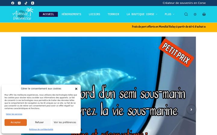 Screenshot of ajacciovacances.fr