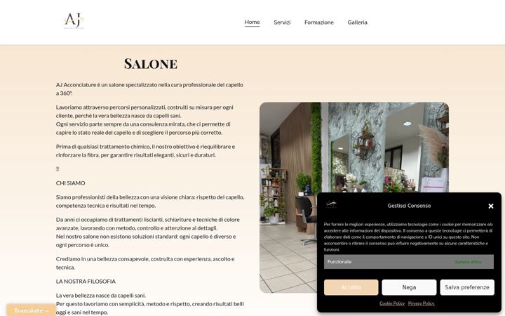 Screenshot of ajacconciature.it