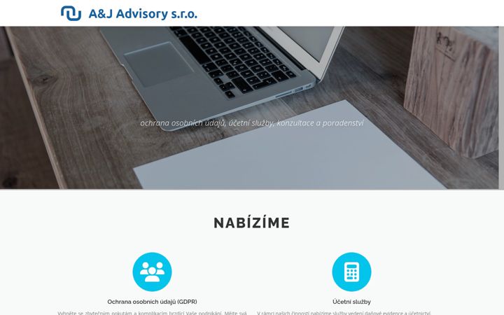 Ekraanipilt saidist ajadvisory.cz