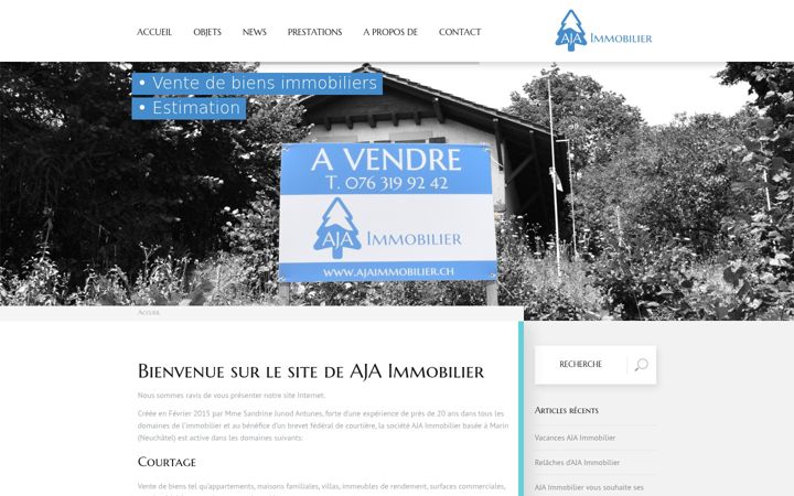 Screenshot von ajaimmobilier.ch
