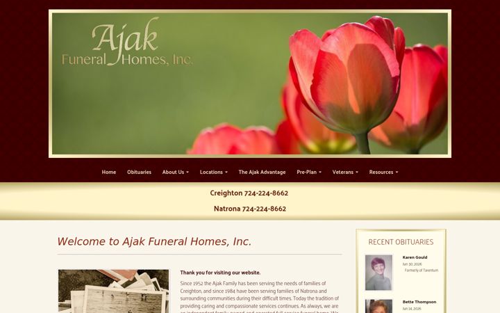 Screenshot of ajakfh.com