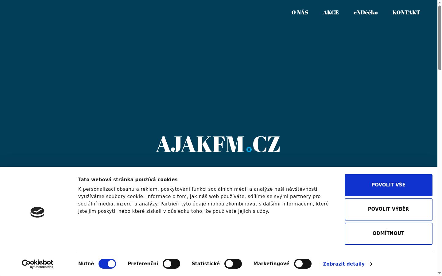 Snímek obrazovky baneru souhlasu zobrazeného před jakoukoli interakcí