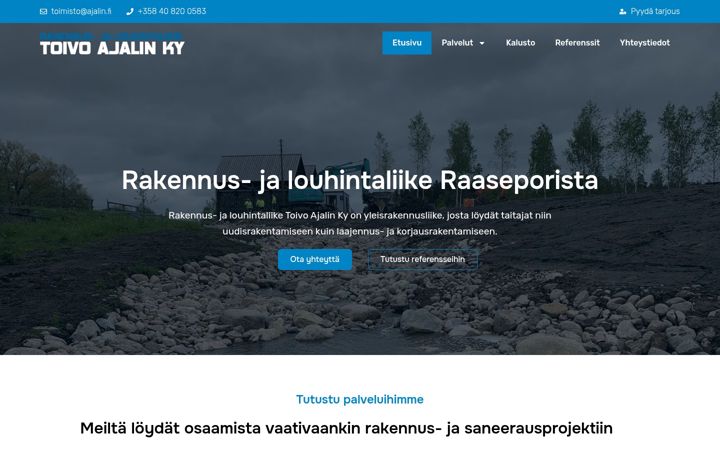 Screenshot of ajalin.fi