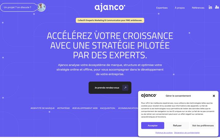 Snímek obrazovky ajanco.com
