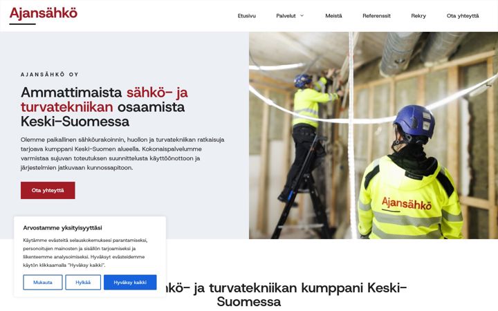 Screenshot of ajansahko.fi