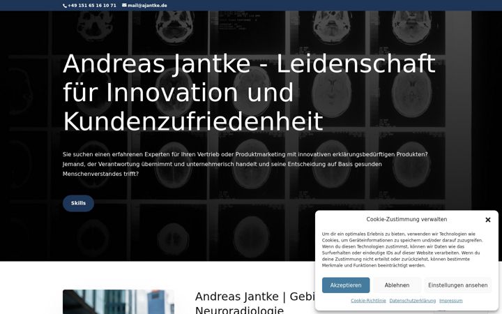 Screenshot of ajantke.de