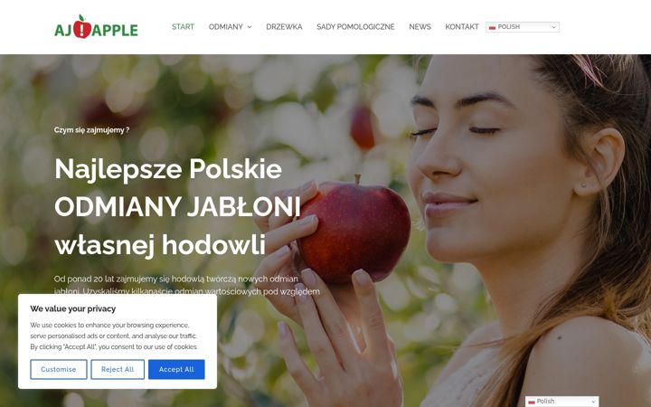 Captura de pantalla de ajapple.pl