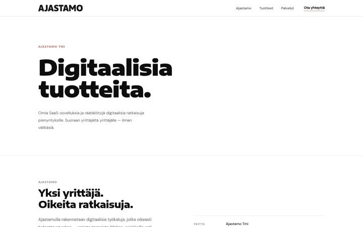 Screenshot of ajastamo.fi