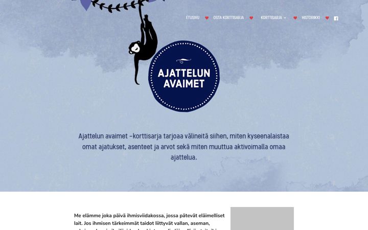 Screenshot of ajattelunavaimet.fi