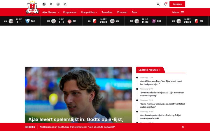 Екранна снимка на ajax1.nl