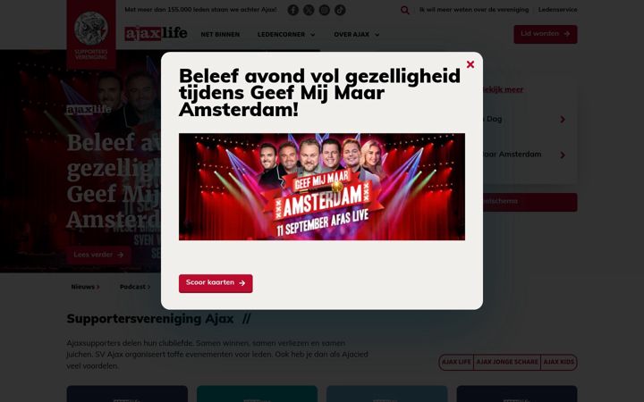 Screenshot of ajaxlife.nl