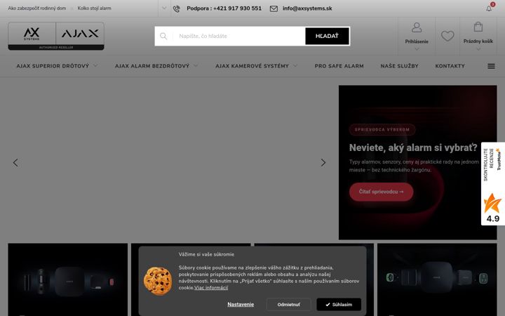 Screenshot van ajaxsecurity.sk