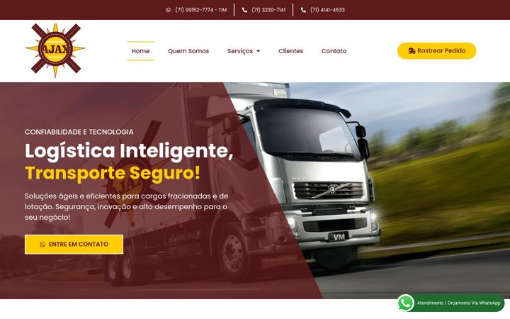 Screenshot of ajaxtransporte.com.br