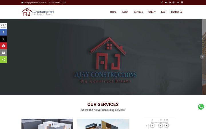 Screenshot of ajayconstructions.in