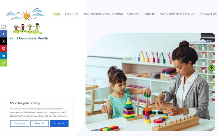 Snímek obrazovky ajbehavioral.com