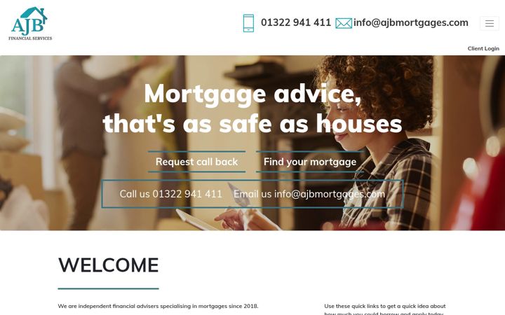 Snímek obrazovky ajbmortgages.com