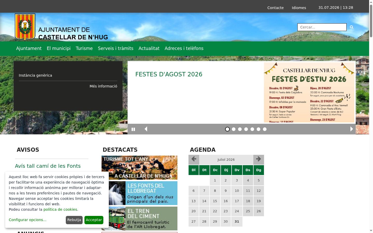 Screenshot van de toestemmingsbanner zoals getoond vóór enige interactie