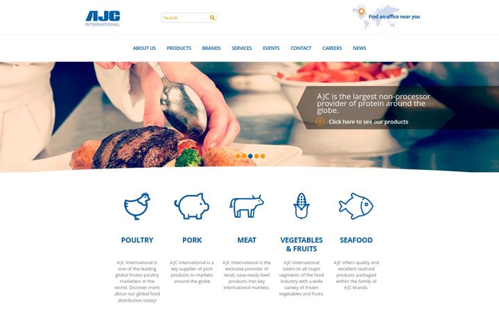 Screenshot of ajcfood.com