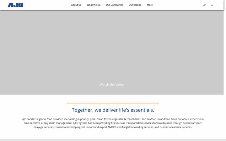 Screenshot of ajcgroup.com