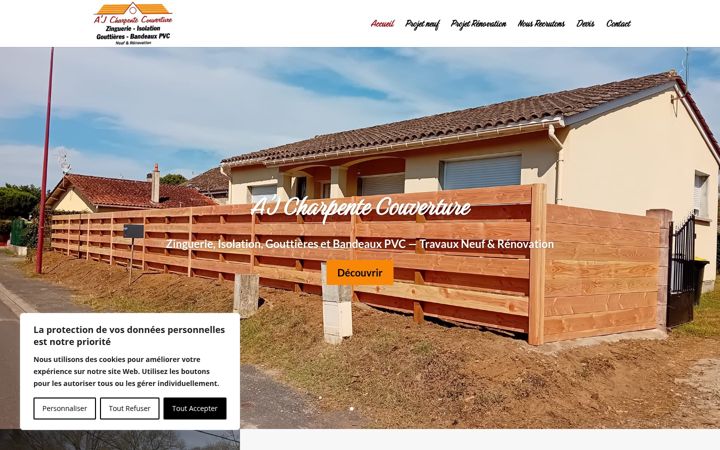 Screenshot of ajcharpentecouverture.fr