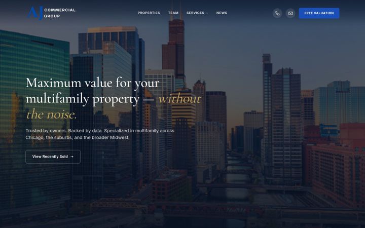 Képernyőkép: ajcommercialgroup.com