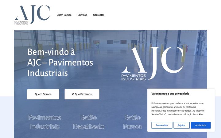 Screenshot of ajcpavimentos.pt