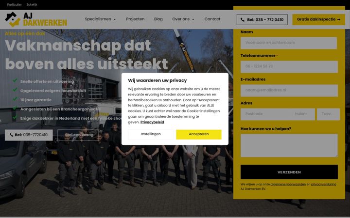 Snimka zaslona za ajdakwerken.nl