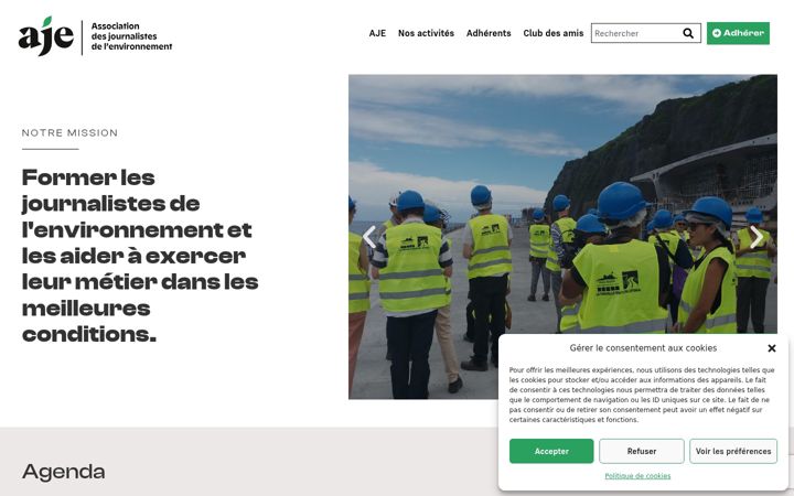 Screenshot of aje-environnement.org