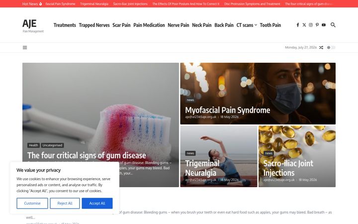 Screenshot of aje.org.uk
