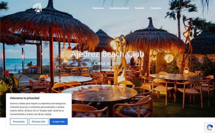 Screenshot of ajedrezbeach.com