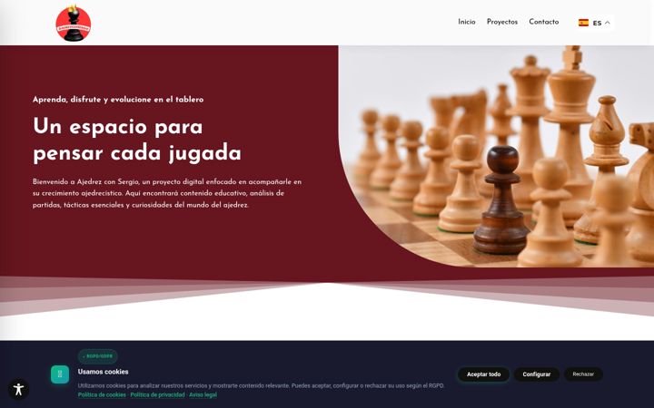 Zrzut ekranu ajedrezconsergio.com