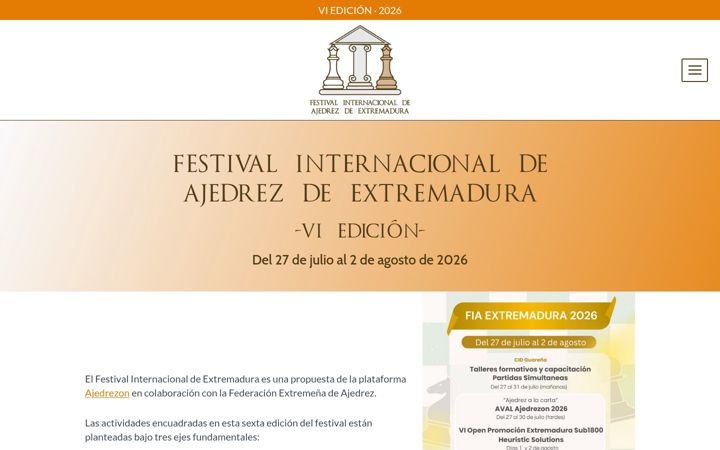 Screenshot of ajedrezdetorneos.es
