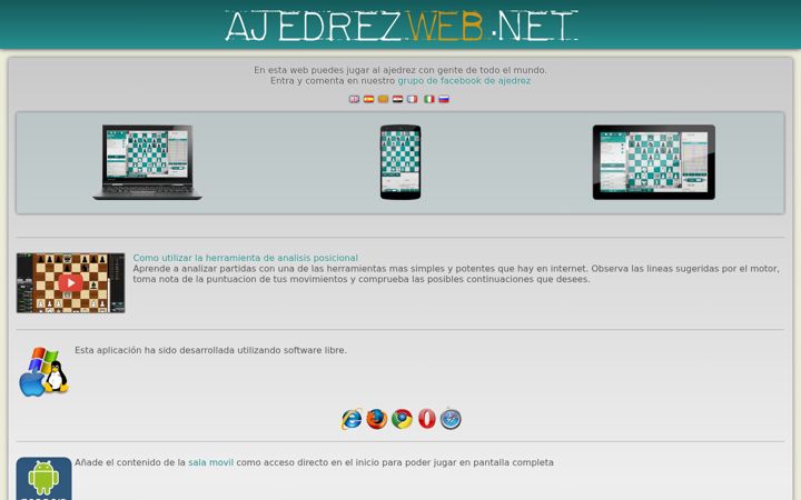 Screenshot ta' ajedrezweb.net