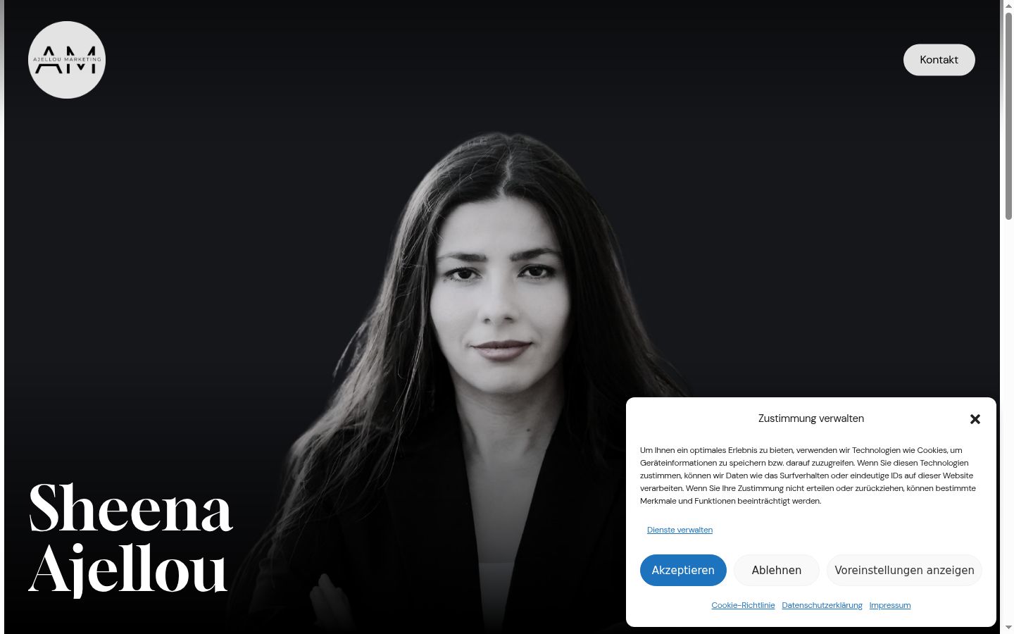 Ekrānuzņēmums ar piekrišanas baneri, kas tika rādīts pirms jebkādas mijiedarbības