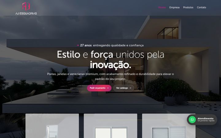 Screenshot von ajesquadrias.com.br