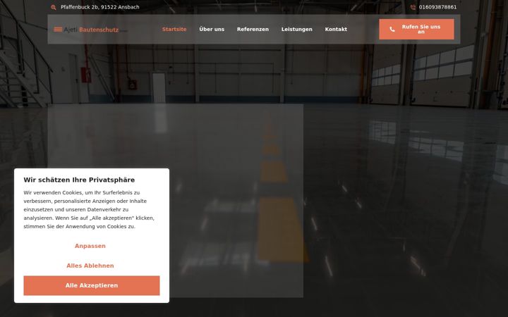 Screenshot von ajeti-bautenschutz.de