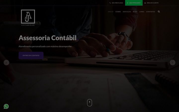 Skærmbillede af ajfcontabilidade.com.br