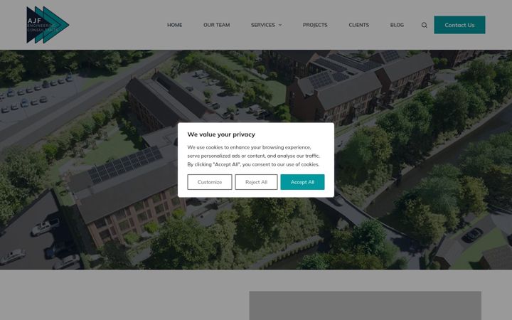 Skærmbillede af ajfengineering.co.uk