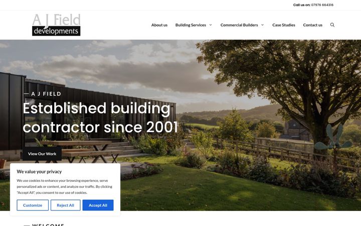 Screenshot of ajfield.co.uk