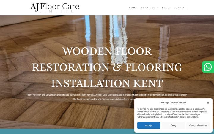 Screenshot of ajfloorcare.co.uk